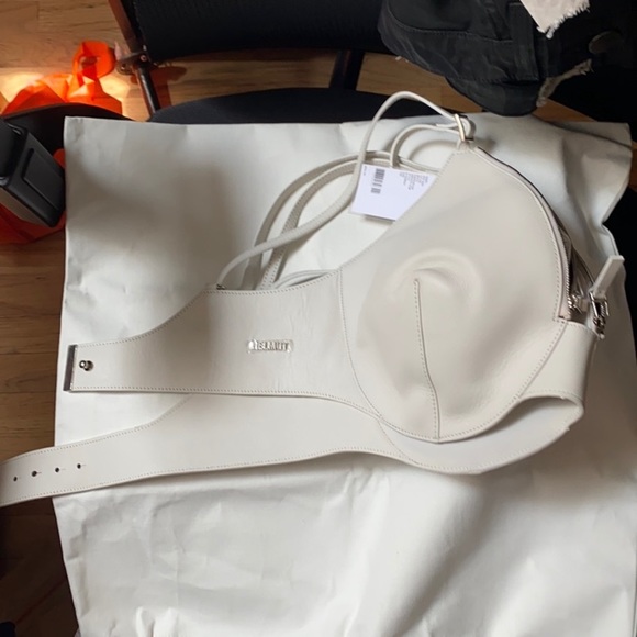 Helmut Lang Shayne Oliver White Leather Bra Bag - Picture 8 of 13